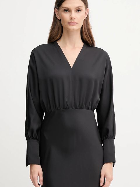 Joop! sukienka kolor czarny midi rozkloszowana 30048659