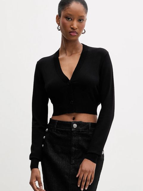 Silvian Heach kardigan LIKOPIO damski kolor czarny lekki GPA25383CD - zdjęcie produktu nr 1