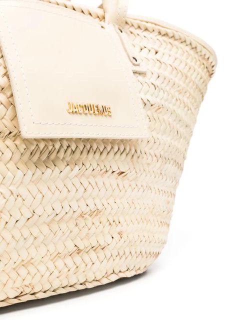 Jacquemus Le Panier Soli raffia tote bag - Neutrals
