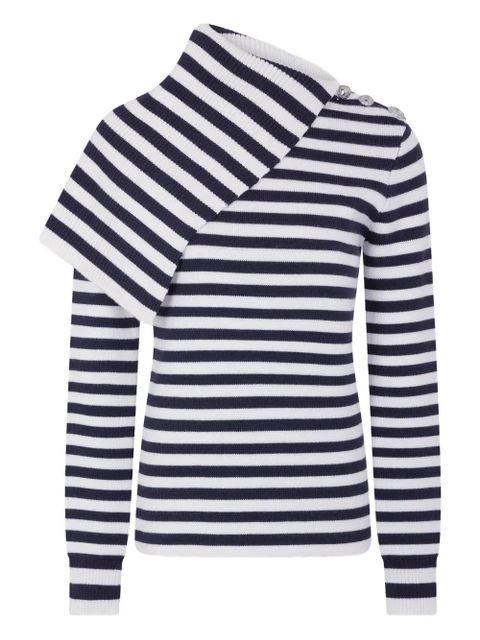 Rabanne asymmetrical striped sweater - Blue - zdjęcie produktu nr 1