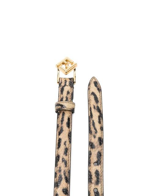 FENDI leopard-print leather belt - Neutrals - zdjęcie produktu nr 2