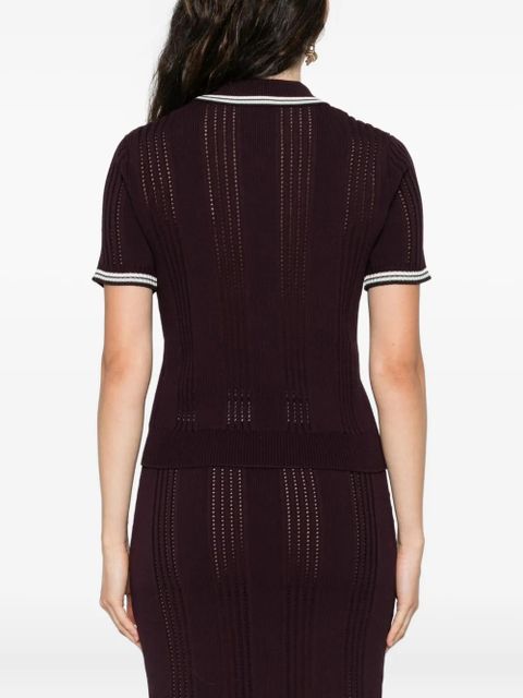 Casablanca short-sleeved cotton polo shirt - Red