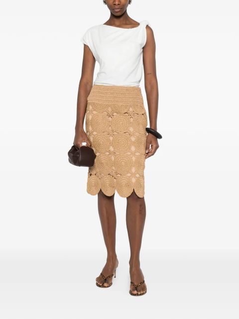 PINKO Marlena draped asymmetric-neck top - White - zdjęcie produktu nr 2