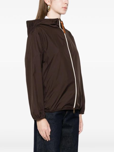 Moncler hooded bomber jacket - Brown