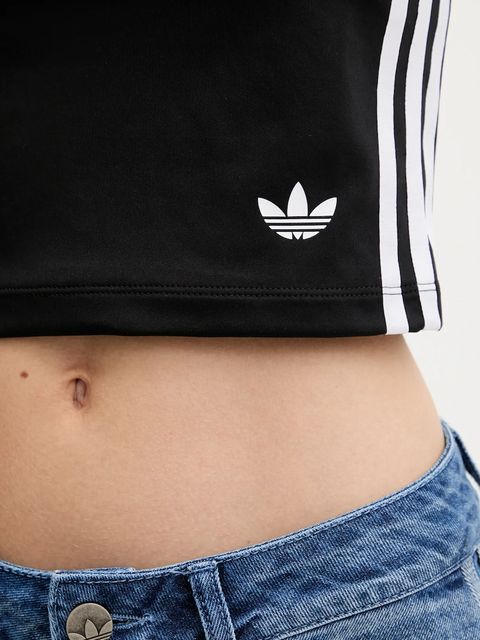 adidas Originals top 3-Stripes kolor czarny dekolt hiszpański JX7717