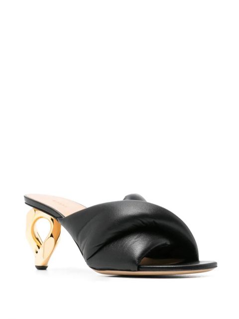JW Anderson 80mm Chain slip-on sandals - Black