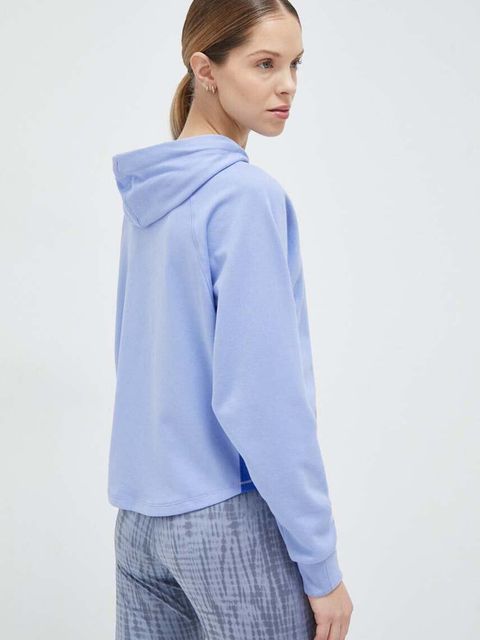 Puma bluza treningowa Modern Sports kolor niebieski z kapturem wzorzysta - zdjęcie produktu nr 2