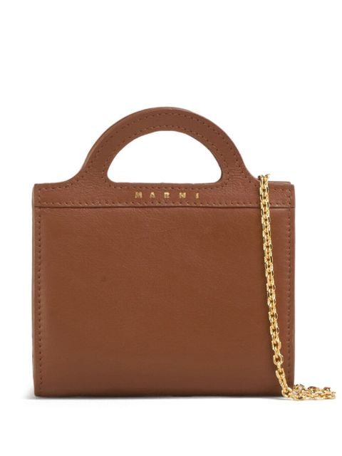 Marni Tropicalia logo-stamp bi-fold wallet - Brown - zdjęcie produktu nr 1