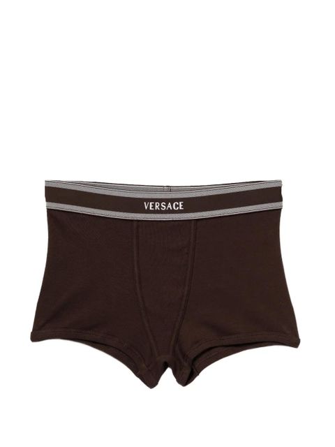 Versace logo-waistband trunks - Brown - zdjęcie produktu nr 1