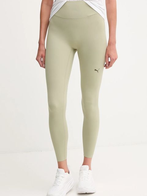 Puma legginsy treningowe damskie kolor zielony gładkie 527463 - zdjęcie produktu nr 1