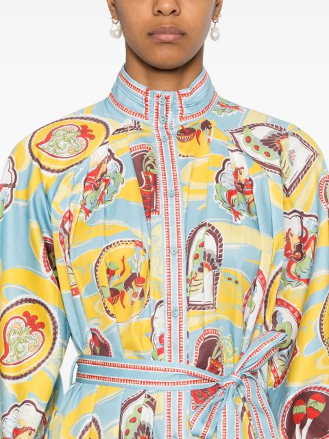 ALEMAIS Emilio midi dress - Blue