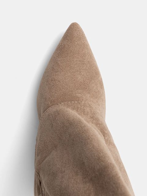 Answear.LAB kozaki kolor brązowy na słupku