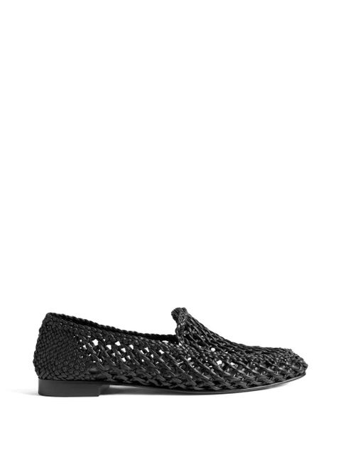 Le Monde Beryl woven leather loafers - Black - zdjęcie produktu nr 1
