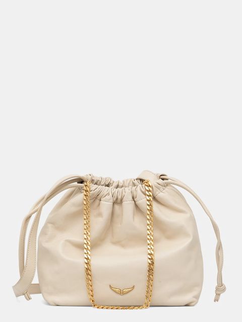 ZADIG&VOLTAIRE torebka skórzana kolor beżowy LWBA04016 - zdjęcie produktu nr 1