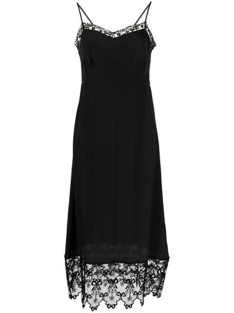 Simone Rocha lace-trimmed midi dress - Black - zdjęcie produktu nr 1
