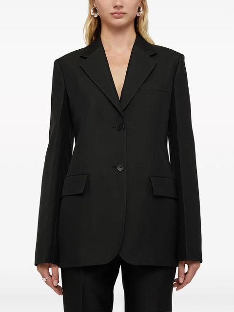 Jil Sander single-breasted crepe blazer - Black