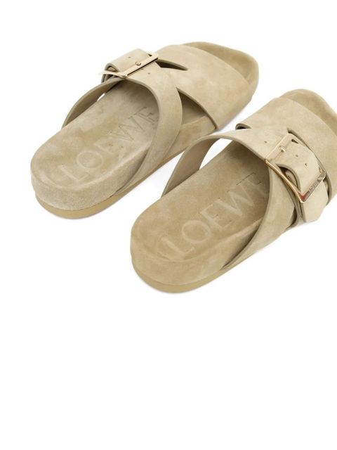 LOEWE buckle strap sandals - Neutrals