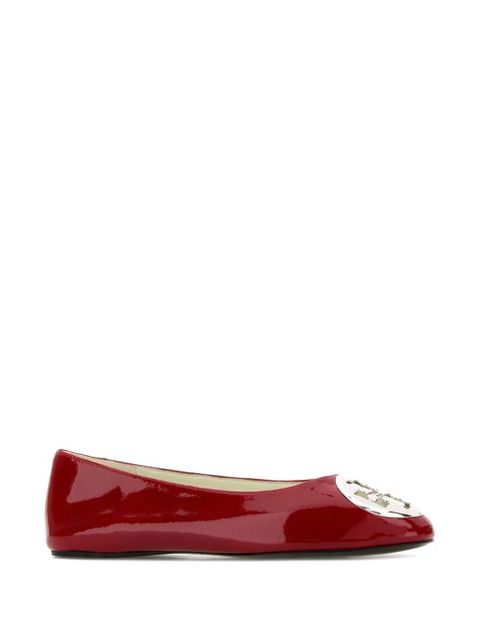 Tory Burch Reva leather ballet flats - Red - zdjęcie produktu nr 2