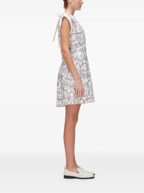 3.1 Phillip Lim floral tie back mini dress - White