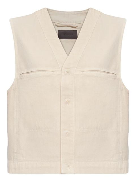 LEMAIRE button-fastening sleeveless vest - Neutrals - zdjęcie produktu nr 1