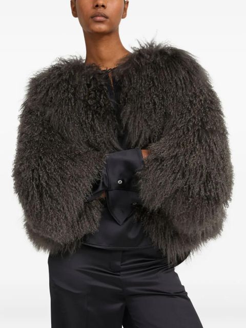 Yves Salomon short shearling jacket - Grey - zdjęcie produktu nr 1