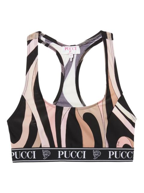 PUCCI Marmo-print sports bra - Neutrals - zdjęcie produktu nr 1