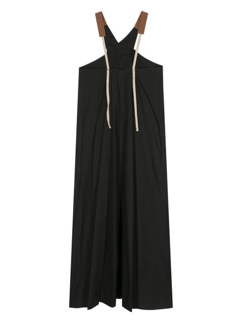 Alysi crossover-strap poplin midi dress - Black - zdjęcie produktu nr 2