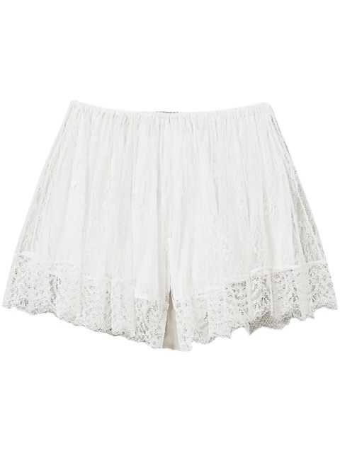 TWINSET lace-overlay shorts - White - zdjęcie produktu nr 1