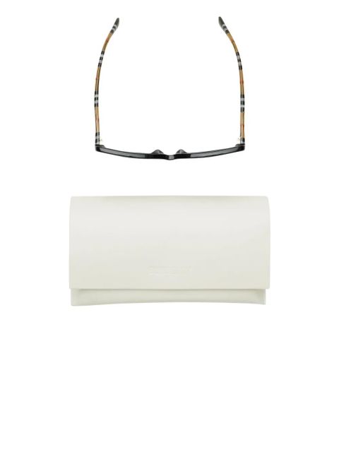 Burberry Eyewear checked square-frame sunglasses - Black