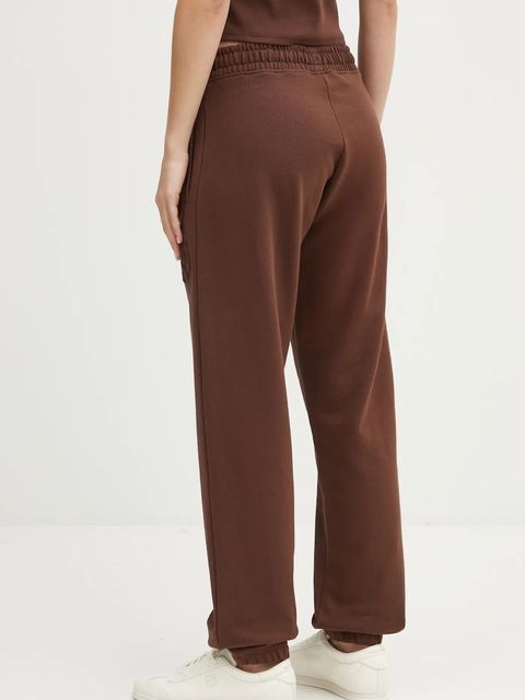 Hugo Blue spodnie dresowe bawełniane Naleisy_B damskie kolor brązowy gładkie 50553979