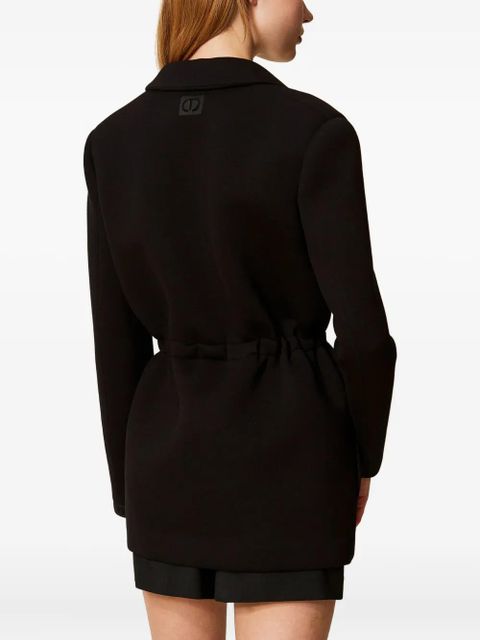 TWINSET scuba-fabric tie-waist blazer - Black