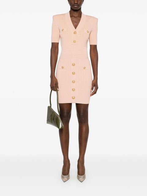 Balmain knitted mini dress - Neutrals - zdjęcie produktu nr 2