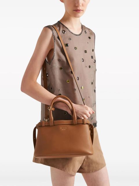 Prada small Buckle tote bag - Brown