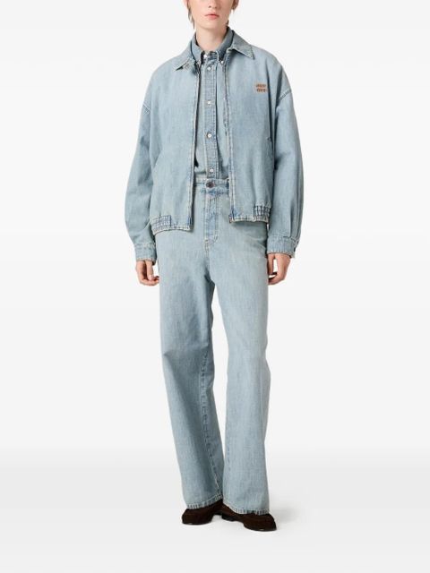 Miu Miu stonewashed denim jacket - Blue