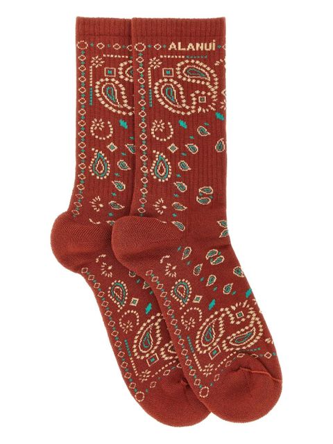 Alanui Bandana ribbed socks - Brown - zdjęcie produktu nr 2