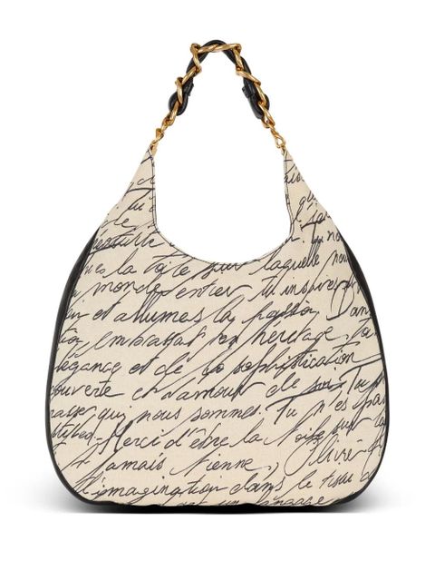 Balmain large 1945 Soft Hobo shoulder bag - White