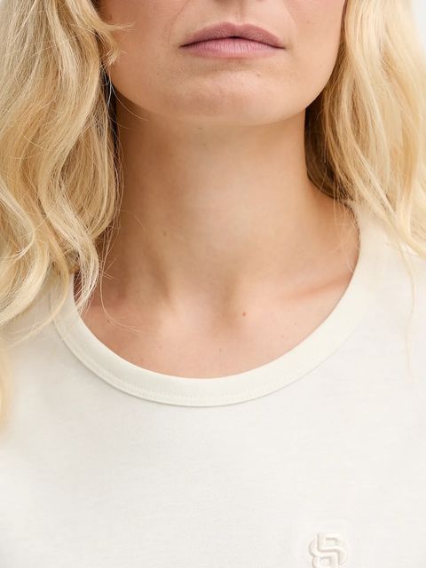 BOSS t-shirt z domieszką jedwabiu Eventsa9