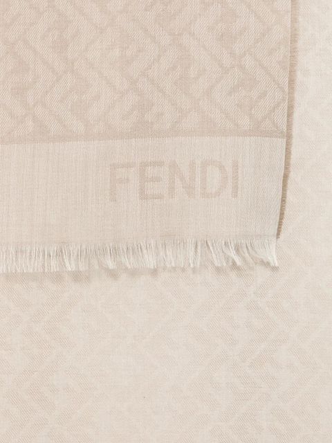 FENDI FF-jacquard scarf - Neutrals - zdjęcie produktu nr 2