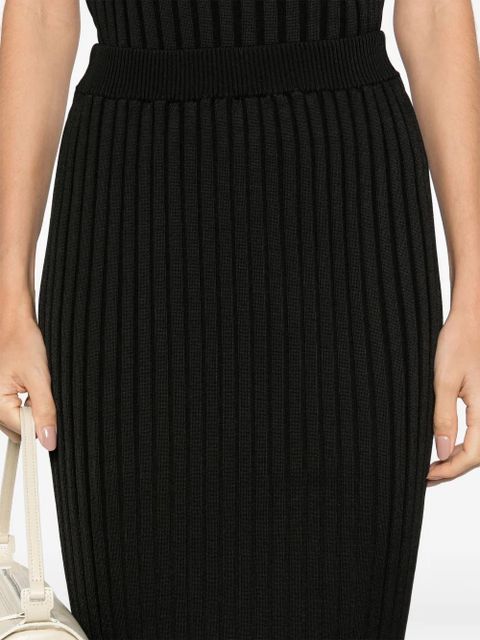 Jil Sander beaded midi skirt - Black