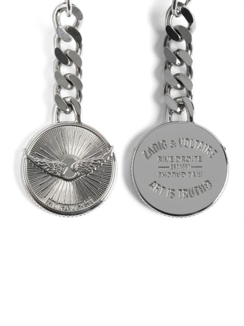 Zadig&Voltaire Sunny patent charm card holder - Pink