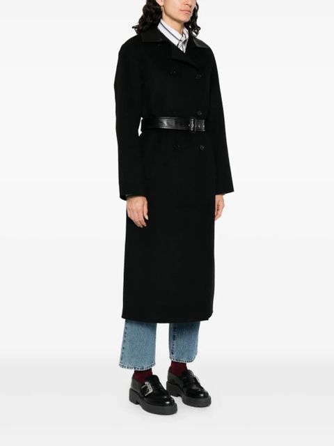 SANDRO double-breasted coat - Black