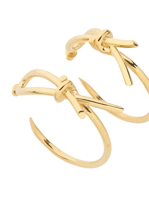 Ferragamo asymmetric bow earrings - Gold