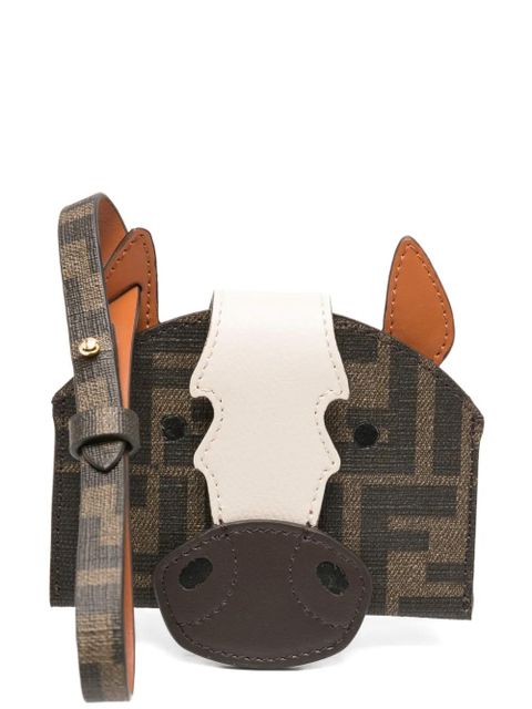 FENDI monogram animal wallet - Brown