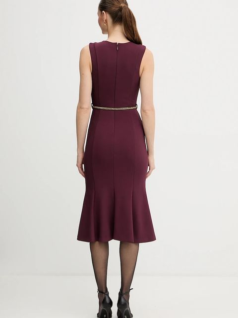 Marciano by Guess sukienka LIA kolor bordowy midi rozkloszowana 5BGK20 6302A - zdjęcie produktu nr 2