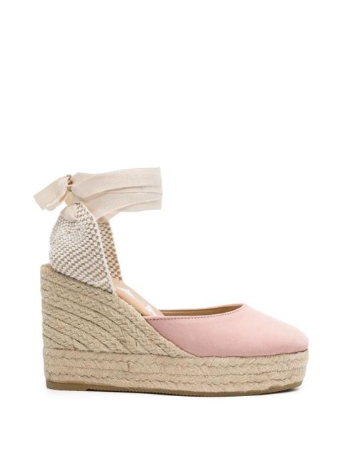 Manebi tie-fastening wedge espadrilles - Pink - zdjęcie produktu nr 1