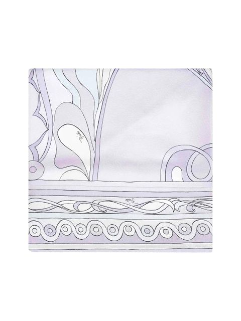 PUCCI patterned triangular scarf - Purple - zdjęcie produktu nr 2