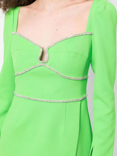 Self-Portrait rhinestone-embellished minidress - Green - zdjęcie produktu nr 2