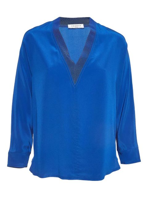 SANDRO silk blouse - Blue - zdjęcie produktu nr 1