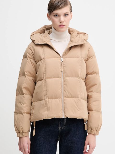 United Colors of Benetton kurtka puchowa kolor beżowy zimowa oversize 22T6DN086 - zdjęcie produktu nr 1