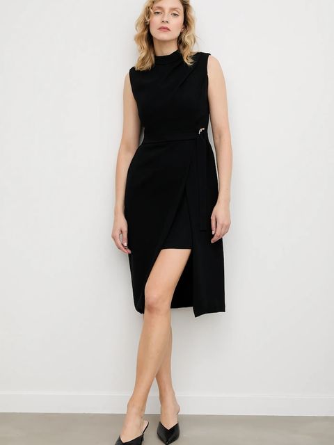 Answear.LAB sukienka kolor czarny mini rozkloszowana - zdjęcie produktu nr 1